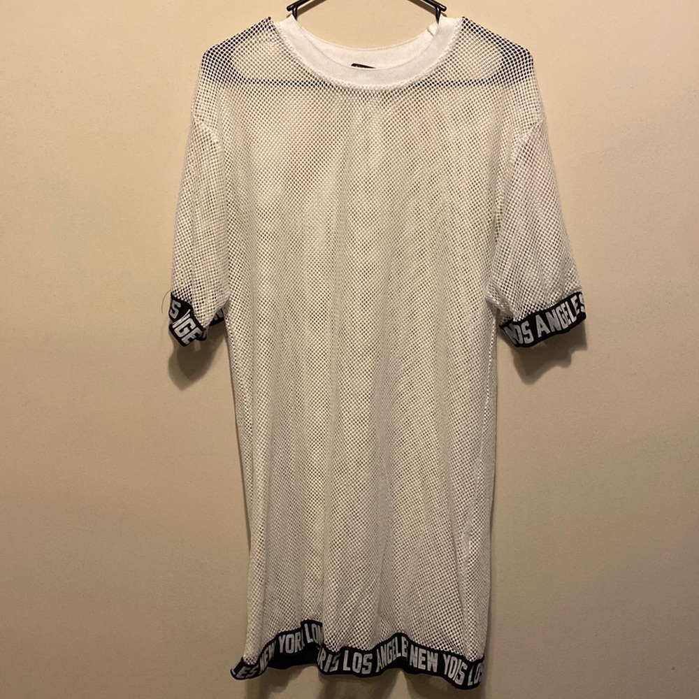 Los Angeles White Mesh oversized shirt/Dress
